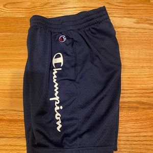 Navy blue boys athletic shorts